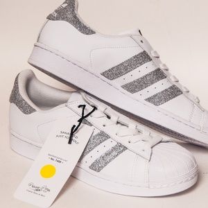 adidas superstar silver stripes